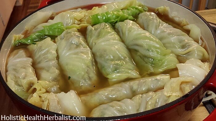 finished stuffed cabbage rolls