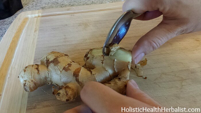 how to peel fresh ginger