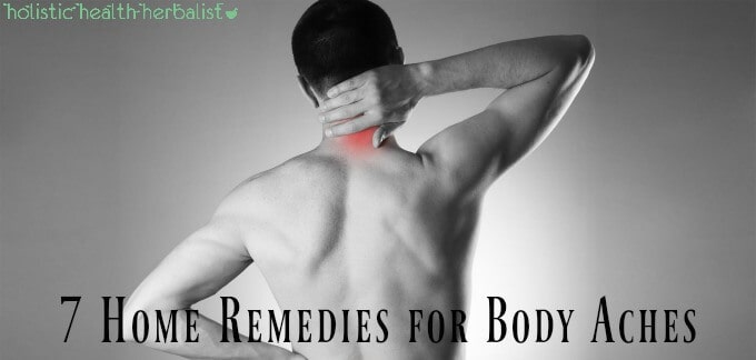7 Home Remedies for Body Aches - Picture of a man clasping his neck and back in pain.